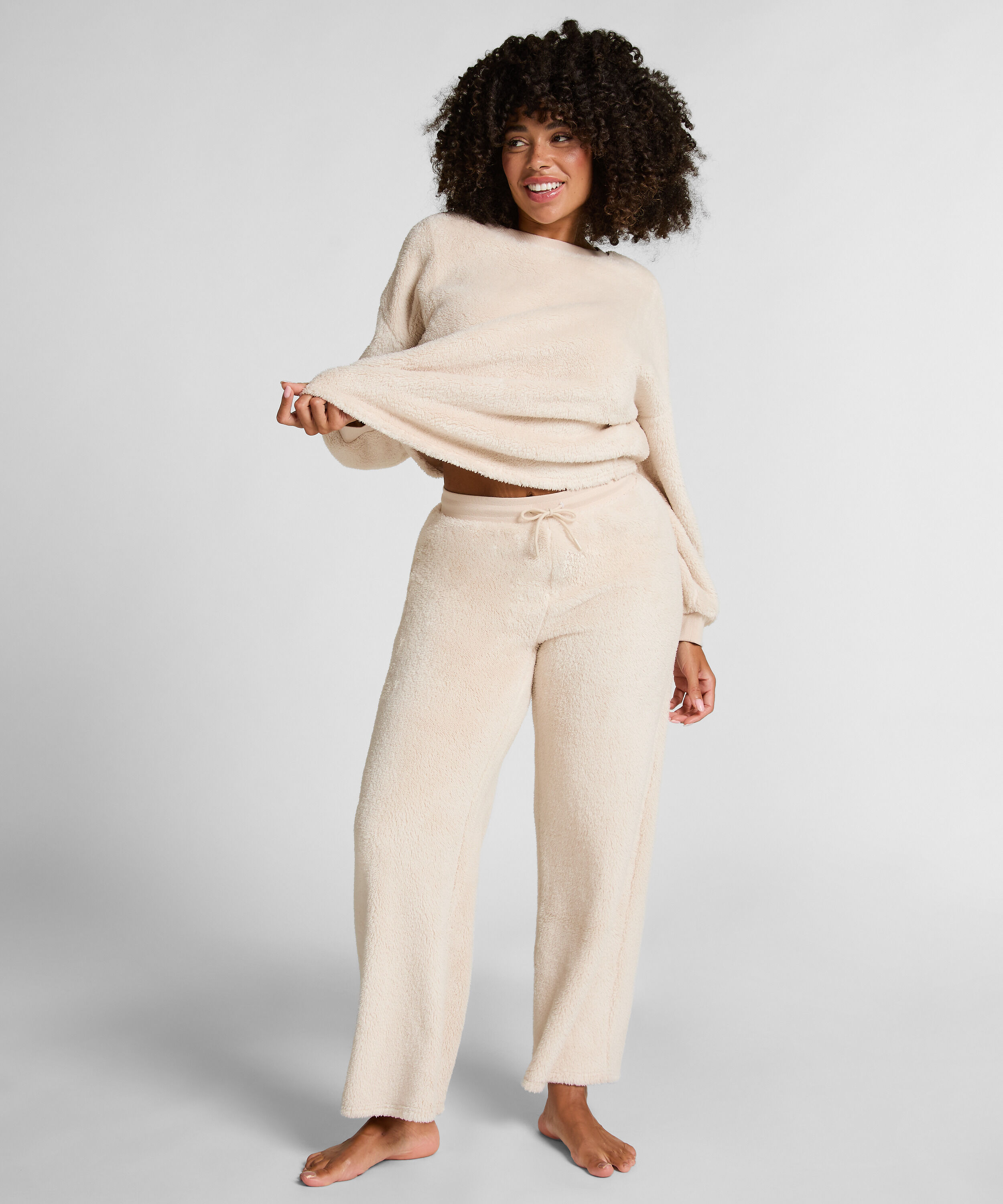 Fluffy-Fleece-Hose, Beige Fluffy-Fleece-Hose, Beige