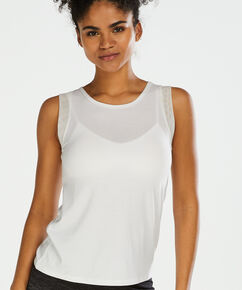 HKMX Tanktop aus Mesh, Wei&szlig;