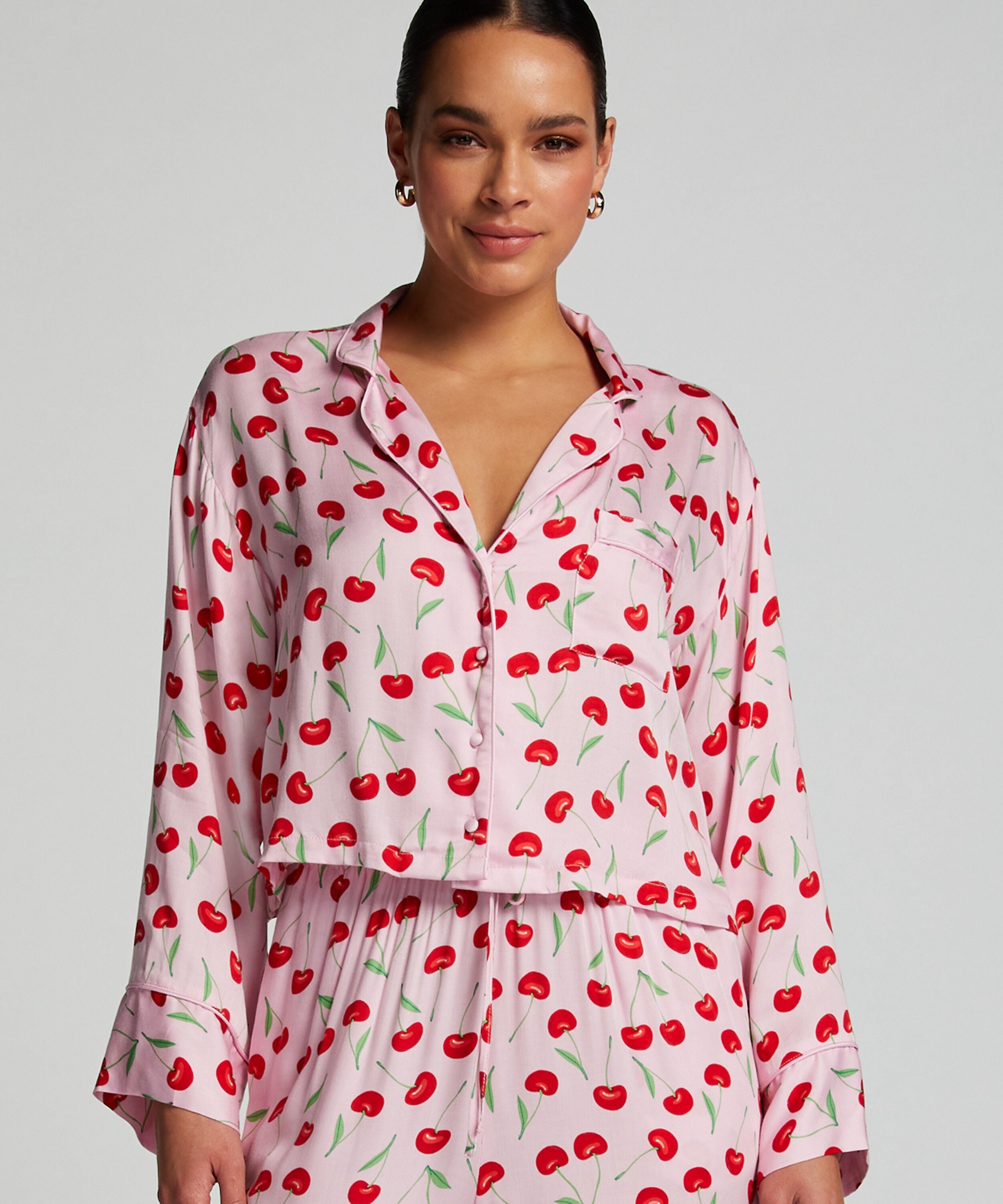 Pyjamatop Twill, Rosa Pyjamatop Twill, Rosa