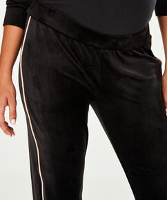 Umstands-Jogginghose Velours, Schwarz