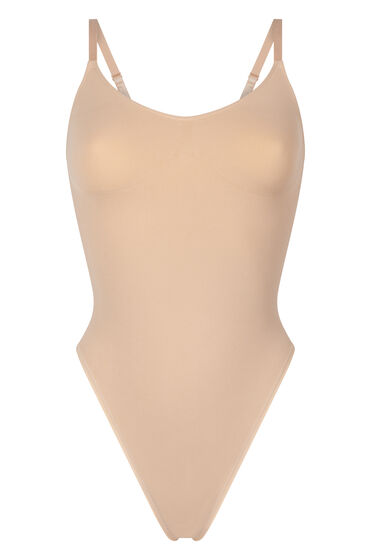 Thumbnail - Hunkemöller Nahtlos betonender Body mit hohem Beinausschnitt Beige