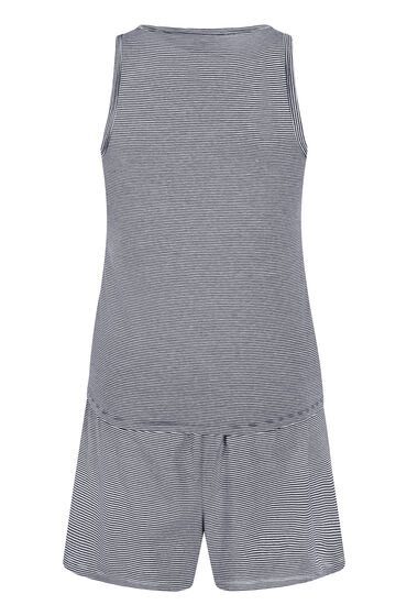 Thumbnail - Hunkemöller Pyjama-Set mit Singlet aus Jersey Blau