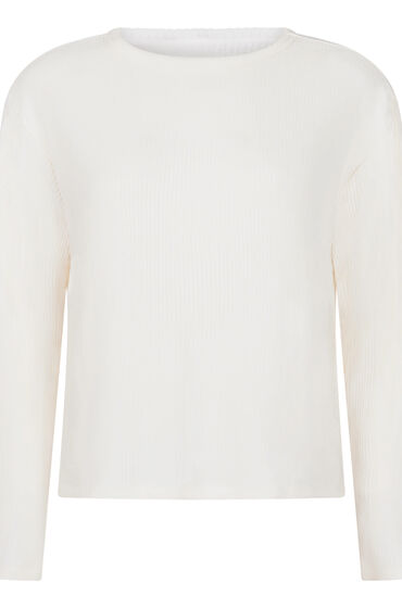 Thumbnail - Hunkemöller Pyjamatop Jersey Weiß