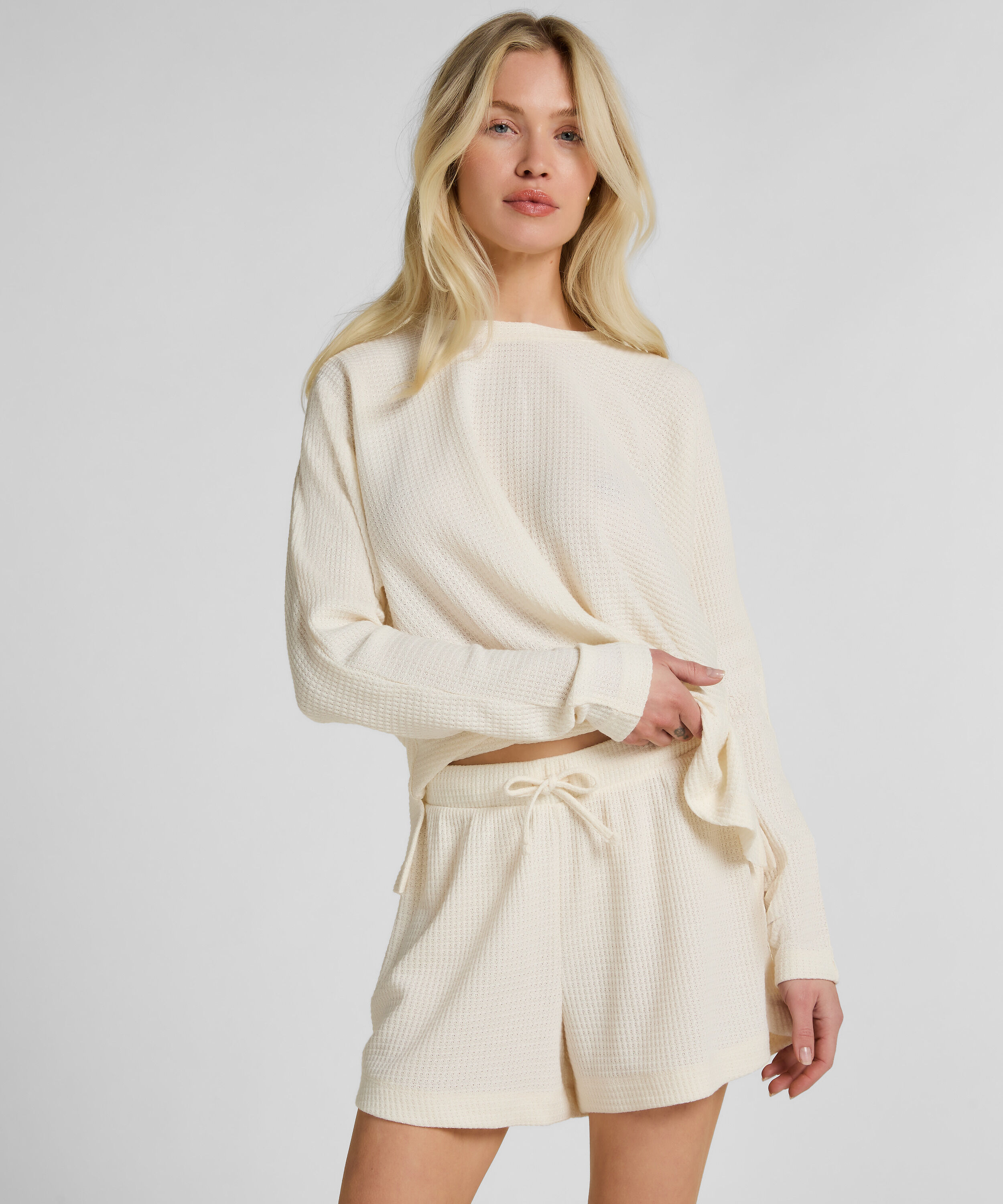 Short Waffle Sloane, Weiß Short Waffle Sloane, Weiß