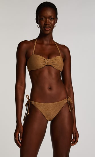 Bandeau-Bikini-Top Goldie Shimmer, Gelb