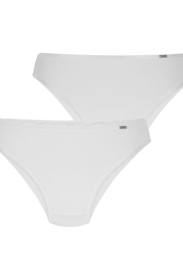 Thumbnail - Hunkemöller 2er-Pack Slips Angie Weiß