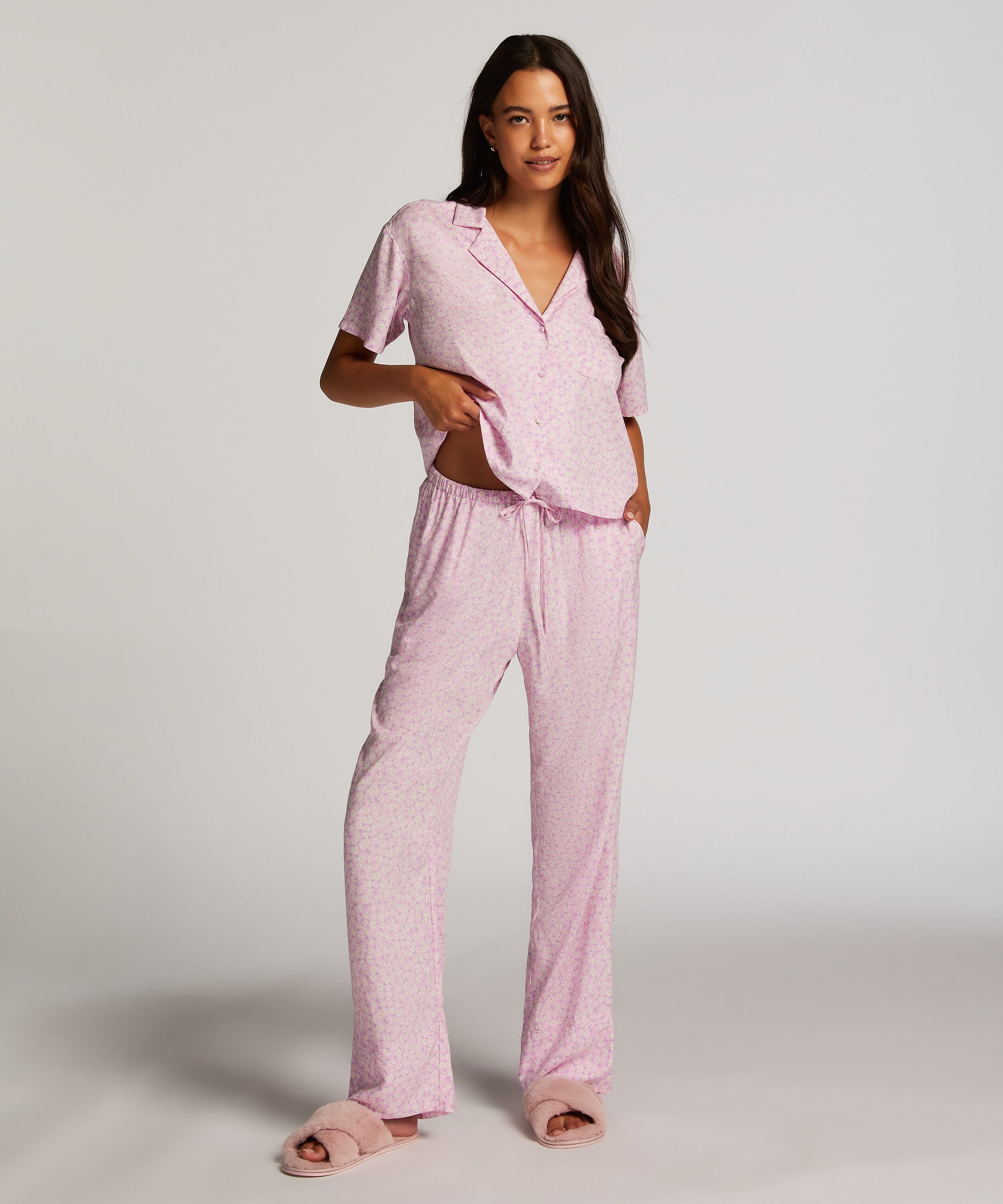 Pyjamahose Woven Springbreakers, Rosa