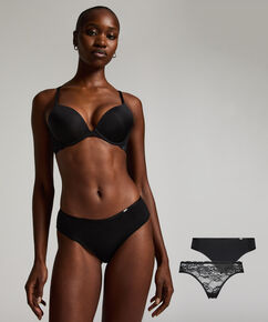 2er-Pack Slips Angie, Schwarz