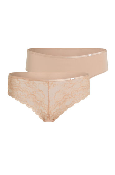 Thumbnail - Hunkemöller 2er-Pack Brazilians Angie Beige