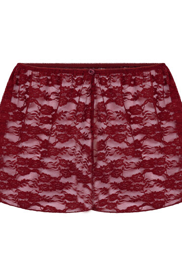 Thumbnail - Hunkemöller Shorts aus Allover-Spitze Rot