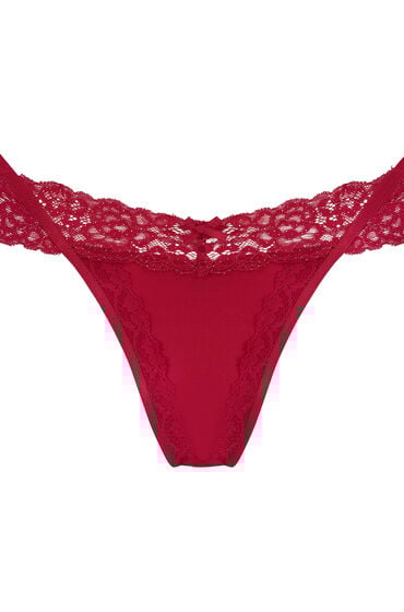 Thumbnail - Hunkemöller Niedriger String Willow Rot