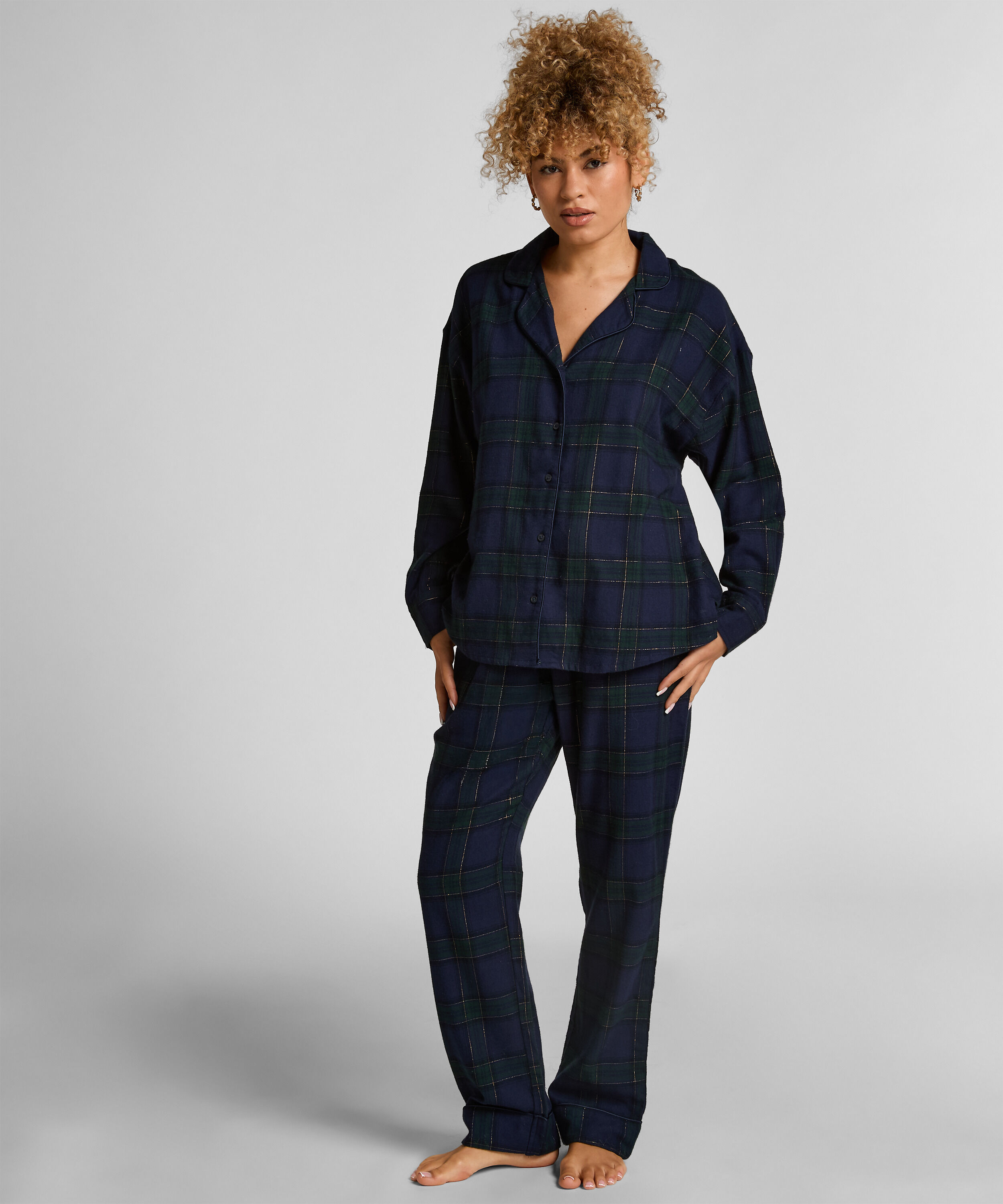 Petite Pyjamahose Flanell, Blau Petite Pyjamahose Flanell, Blau
