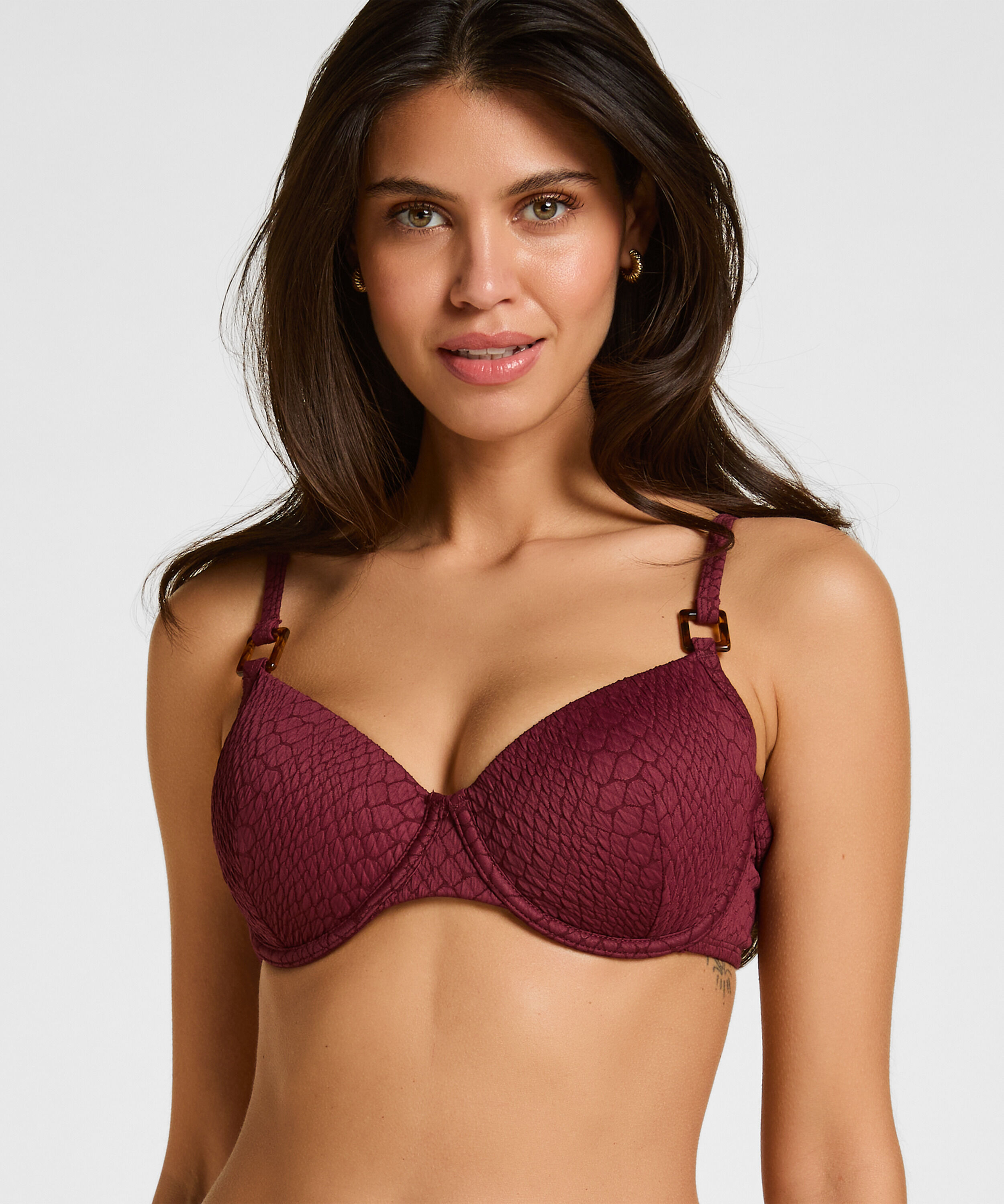 Gepolstertes Bügel-Bikini-Oberteil Aruba, Lila