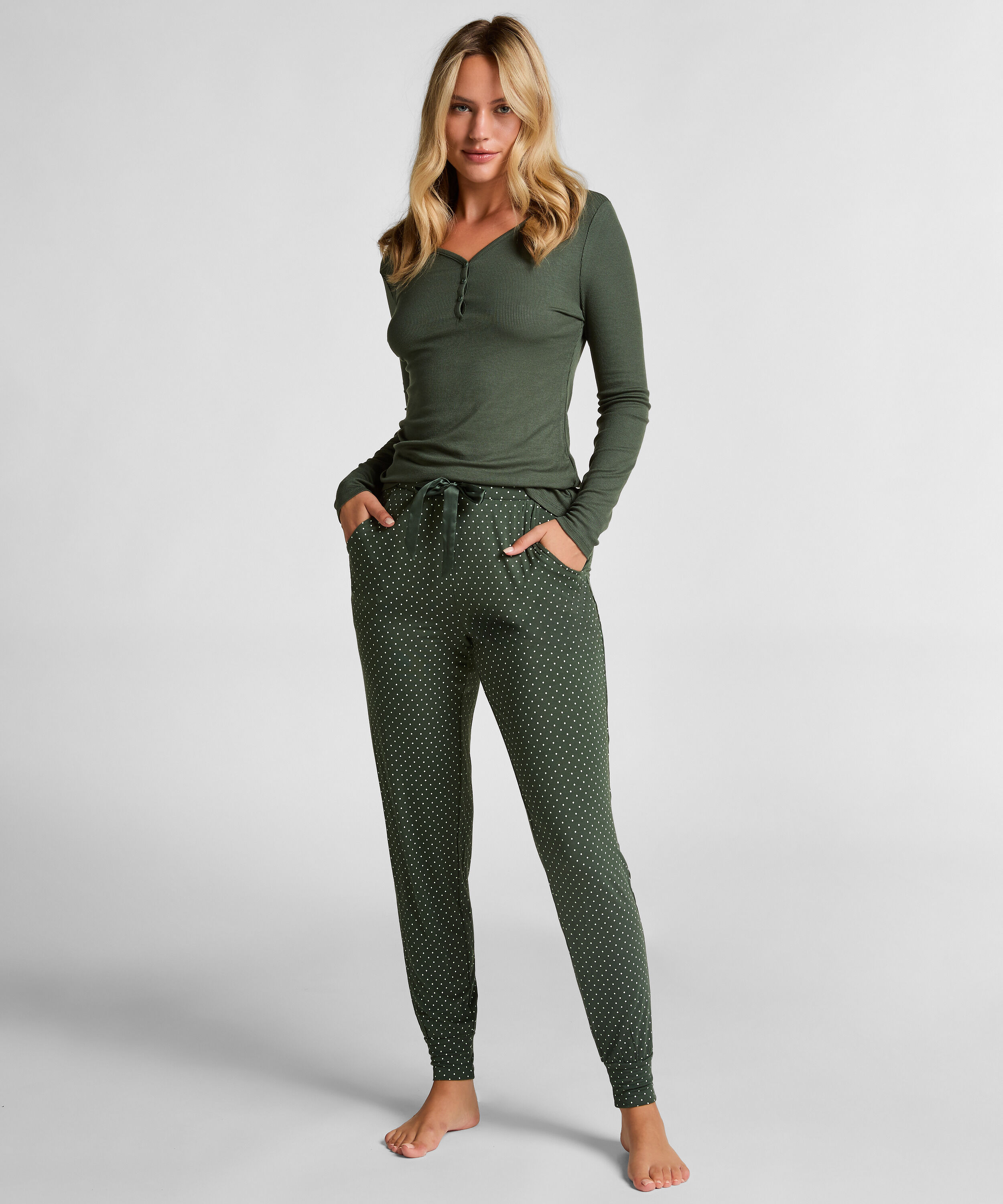 Pyjamahose Jersey, Grün Pyjamahose Jersey, Grün