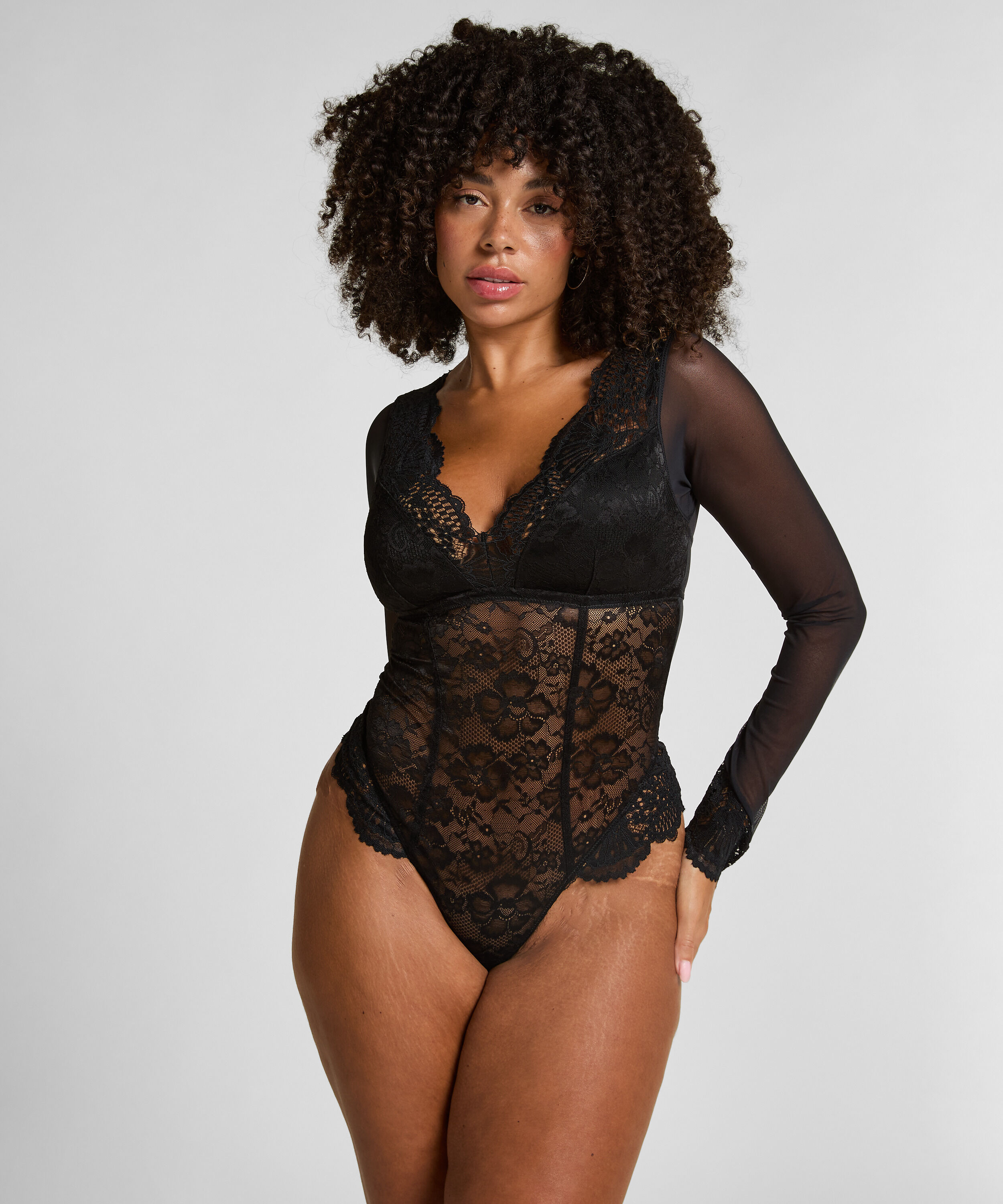 Langarm-Body Essie, Schwarz Langarm-Body Essie, Schwarz