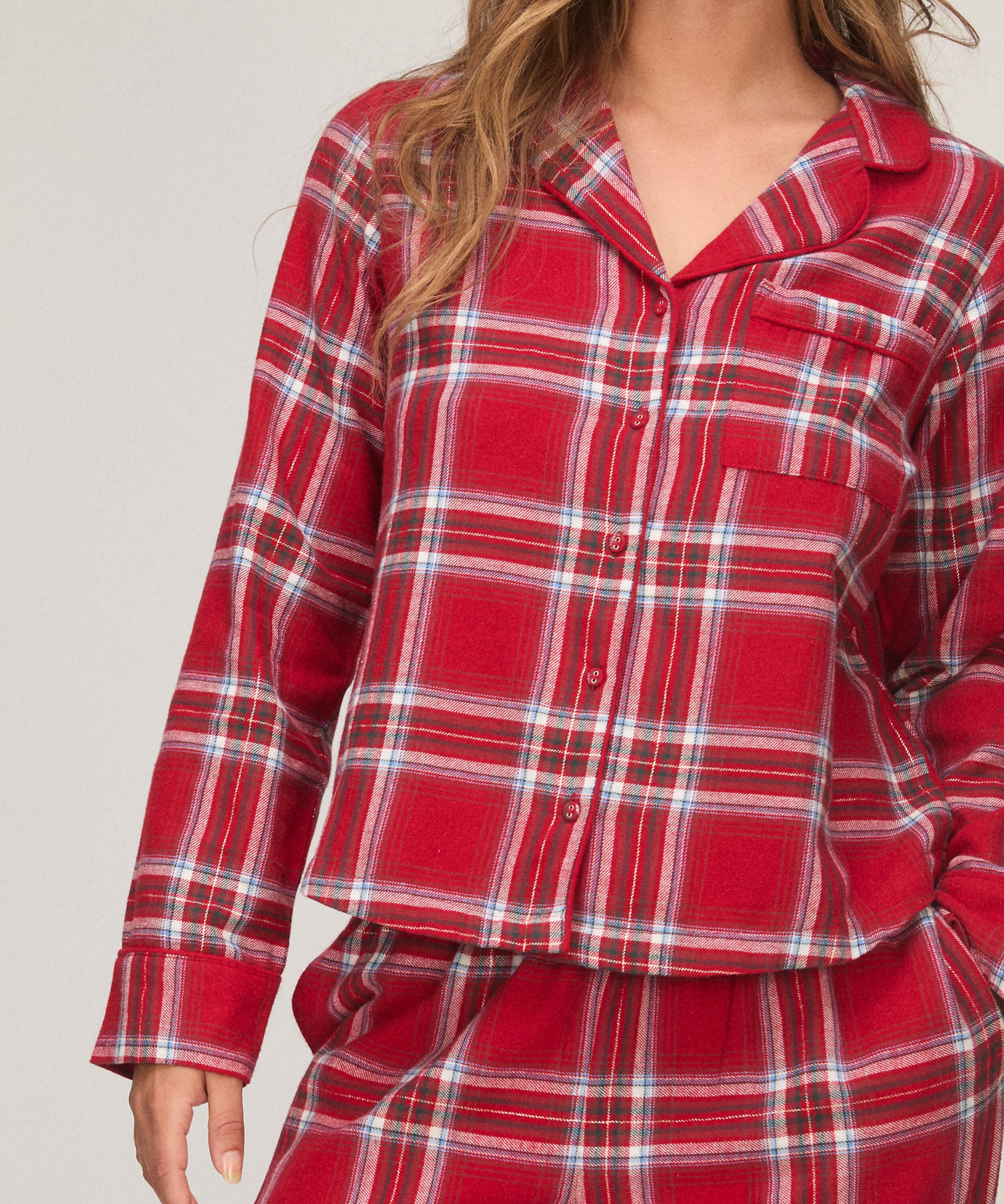 Pyjamatop aus Flanell