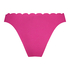 Bikini Slip mit hohem Beinausschnitt Lurex Scallop, Rosa