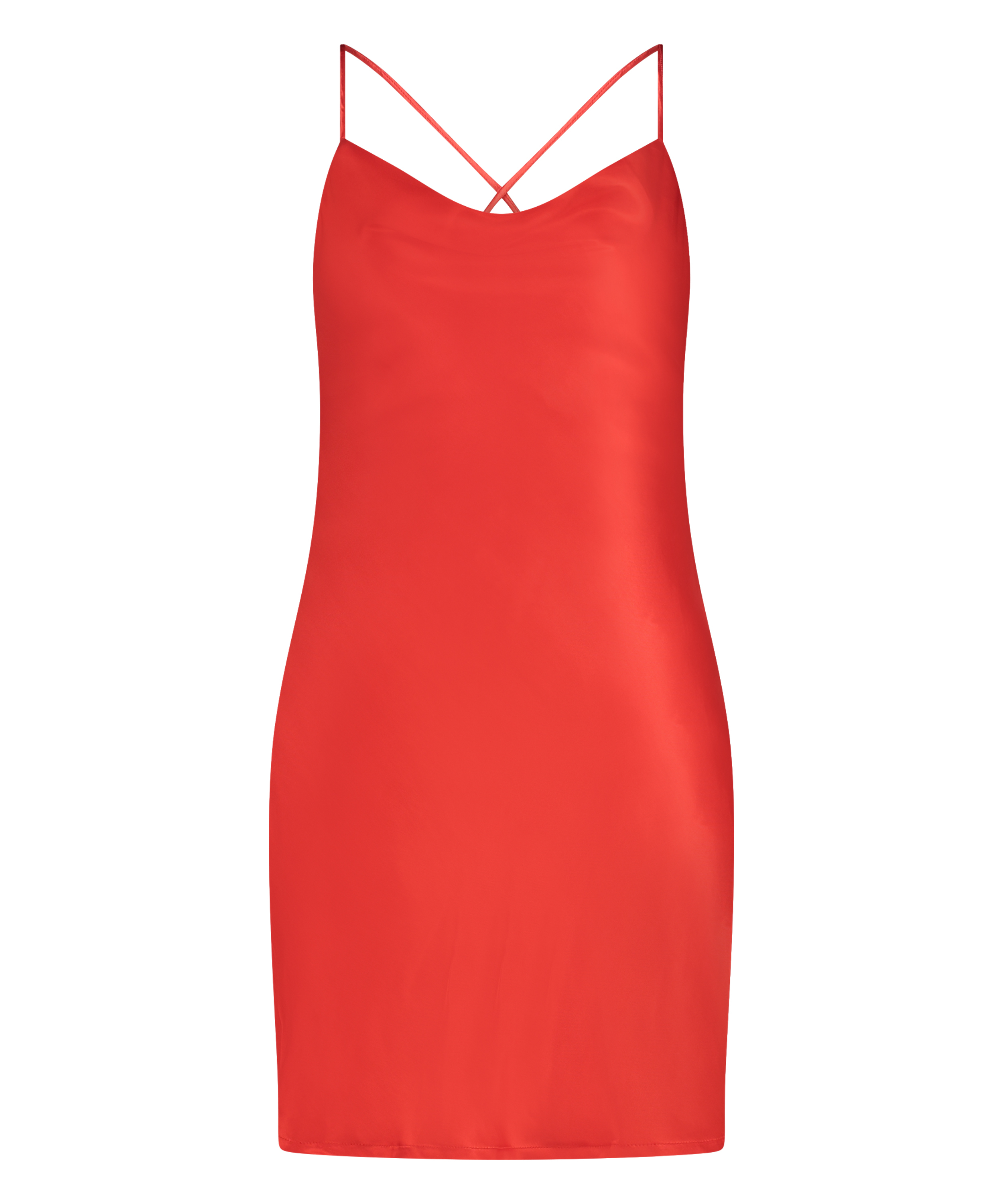Mini-Kleid Satin, Rot, main