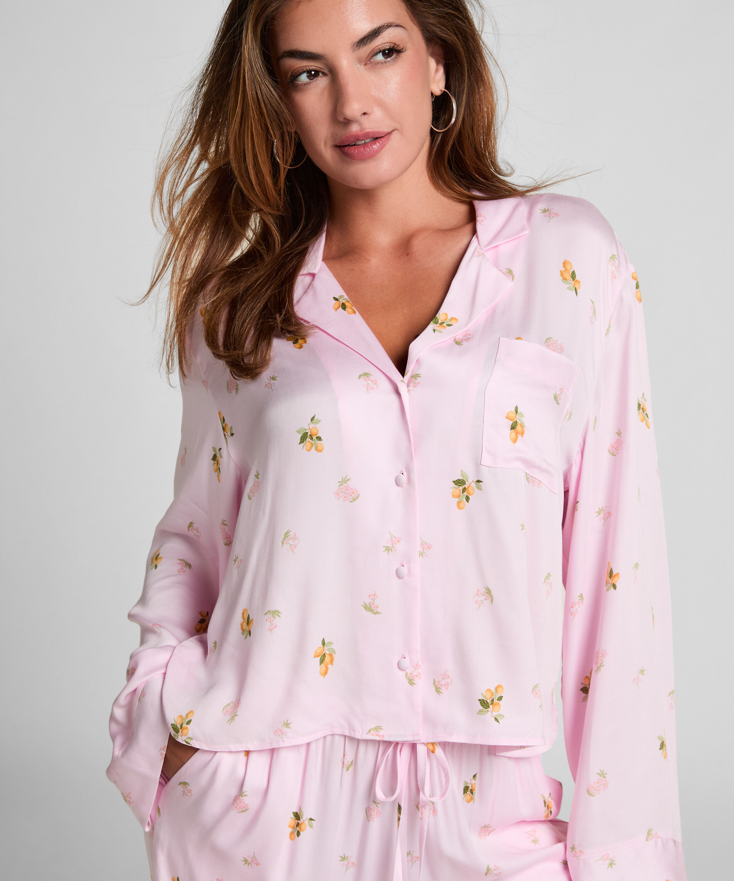 Pyjamaoberteil, Rosa Pyjamaoberteil, Rosa