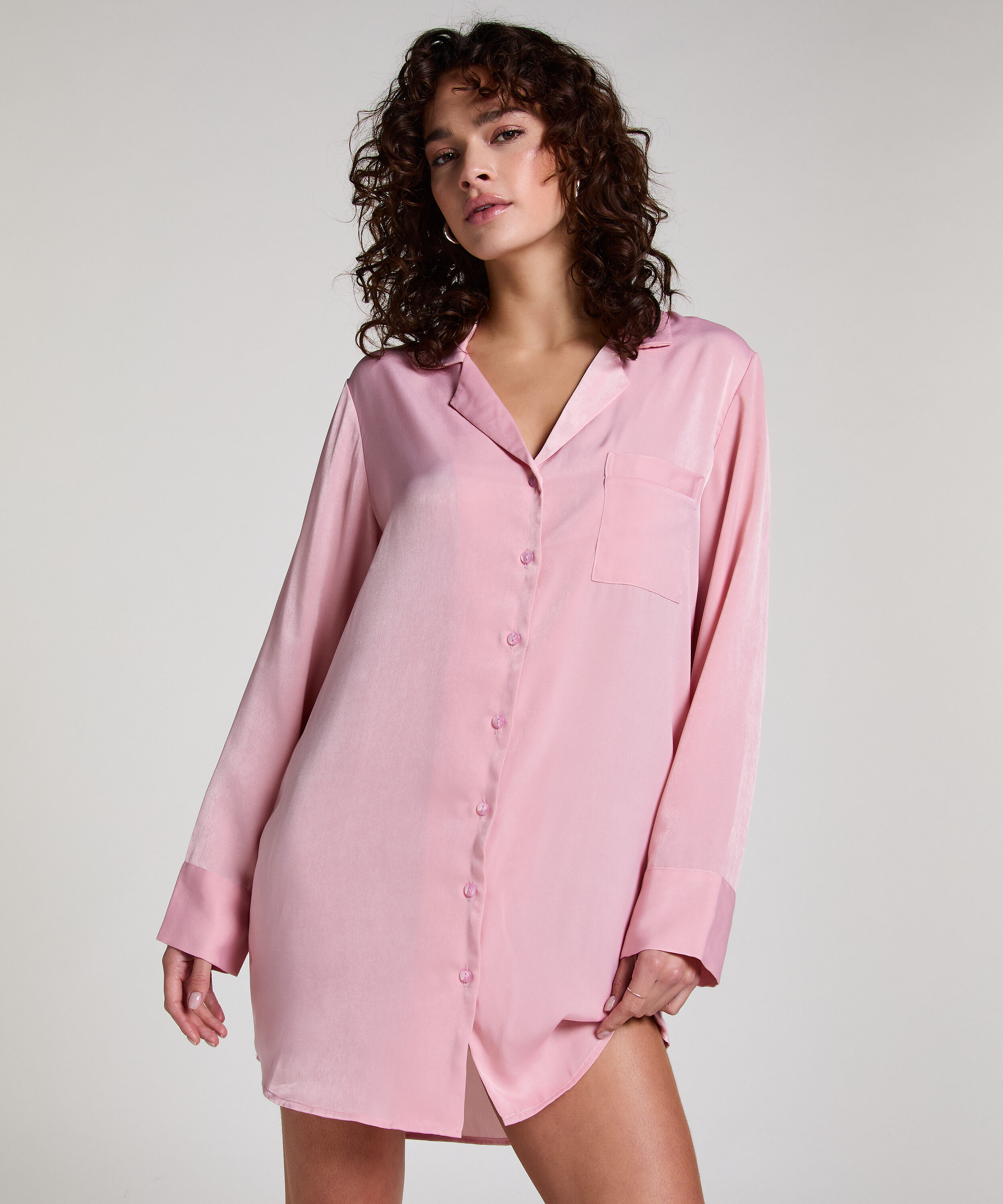 Nachthemd Satin, Rosa