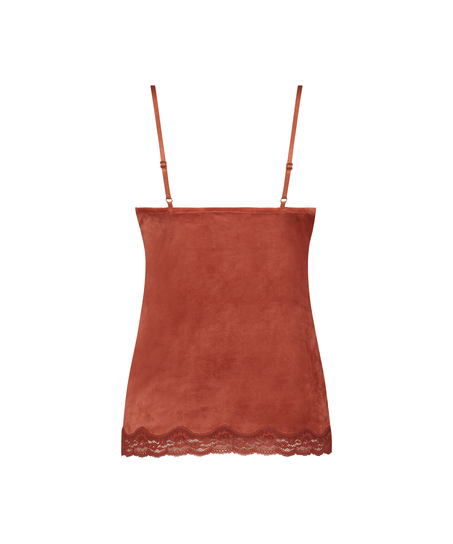 Cami Velours Spitze, Rot