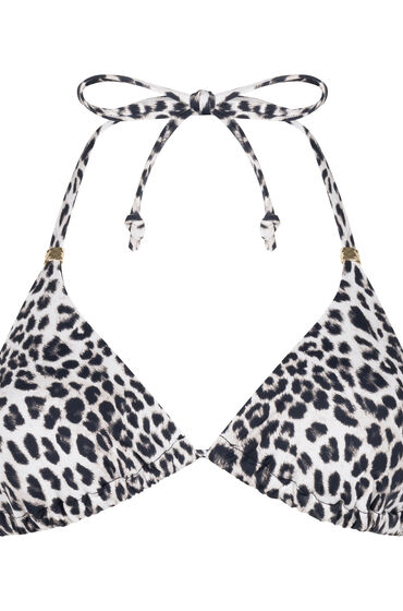 Thumbnail - Hunkemöller Dreieck-Bikinioberteil Leopard Schwarz