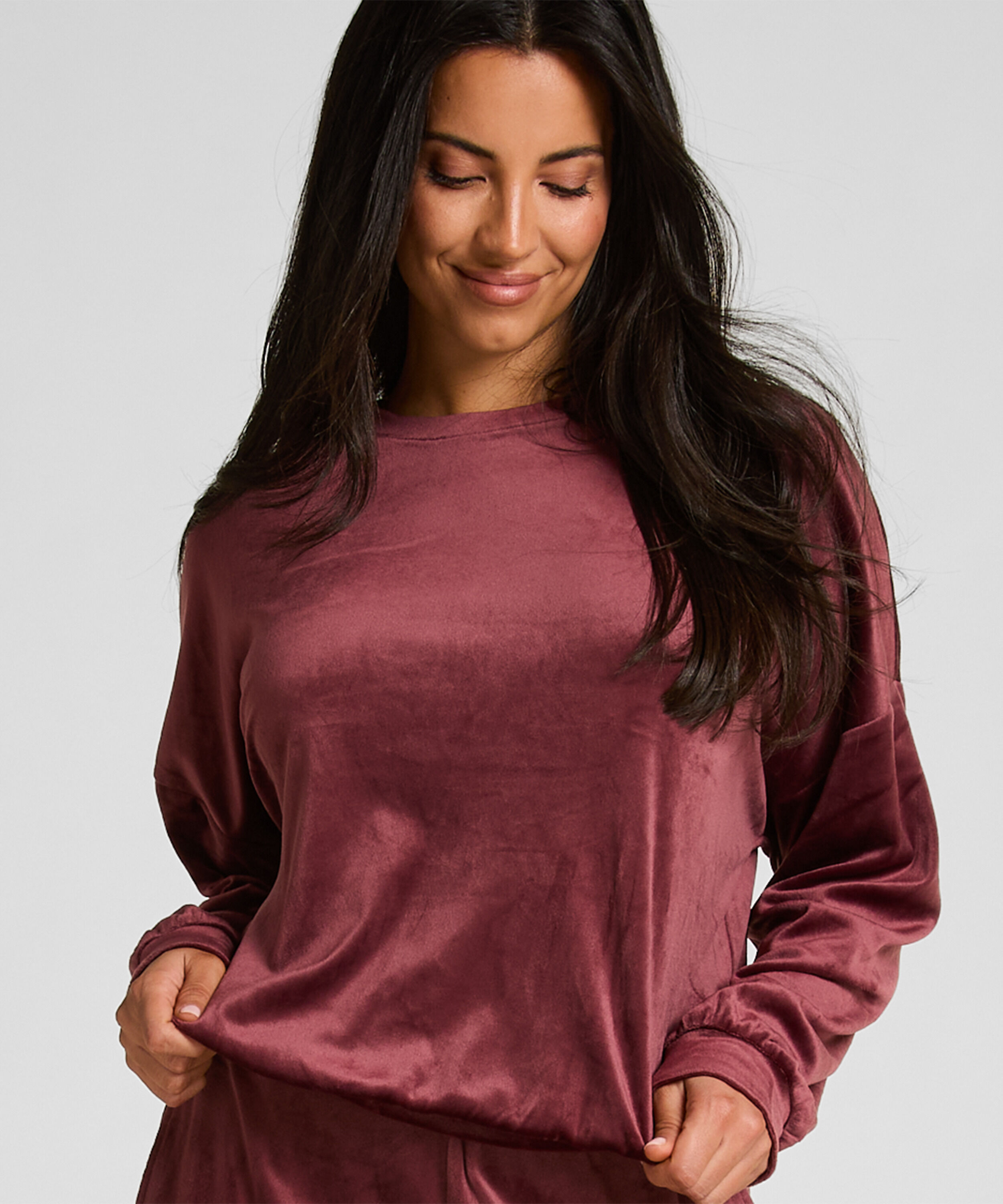 Velours Top, Rot Velours Top, Rot