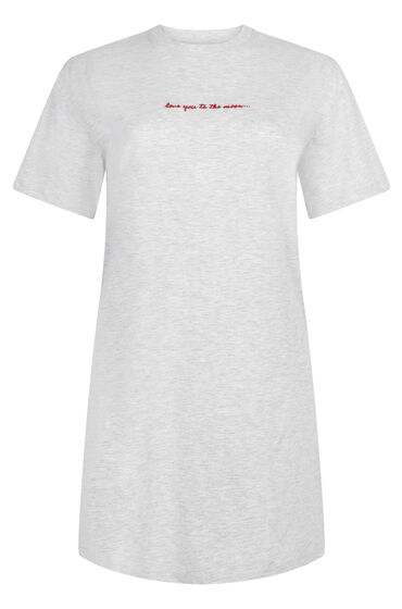 Thumbnail - Hunkemöller Nachthemd Rundhalsausschnitt Grau