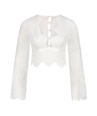 Top Allover Lace, Weiß