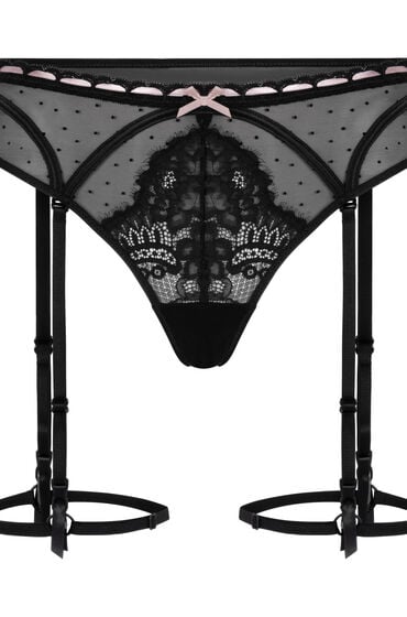 Thumbnail - Hunkemöller Dorothy Strapsgürtel-String Schwarz