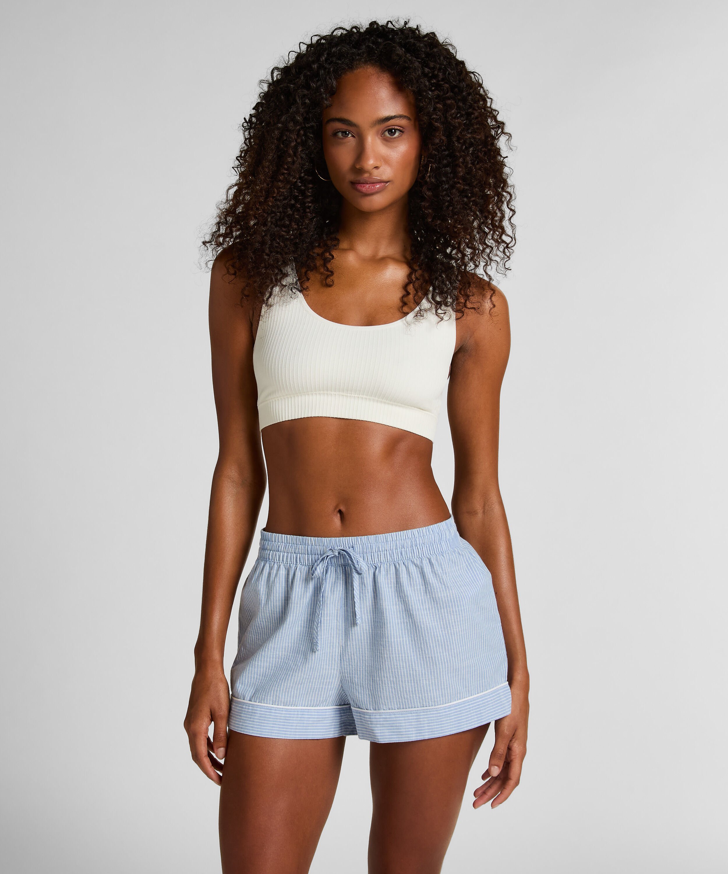 Shorts Baumwolle, Blau