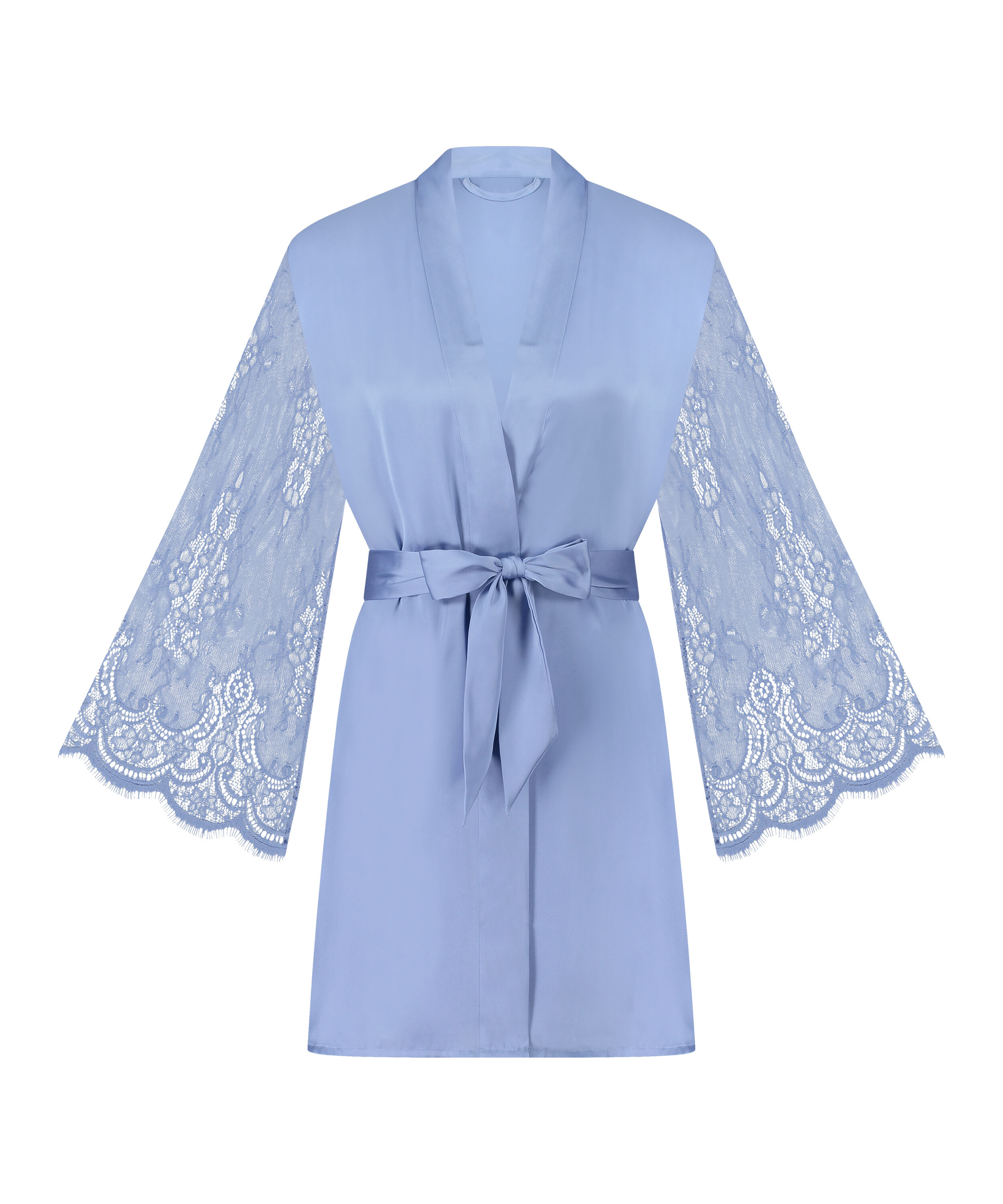 Kimono Satin, Blau Kimono Satin, Blau