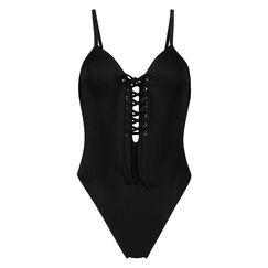 Sunset Dream-Einteiler Lace-up, Schwarz