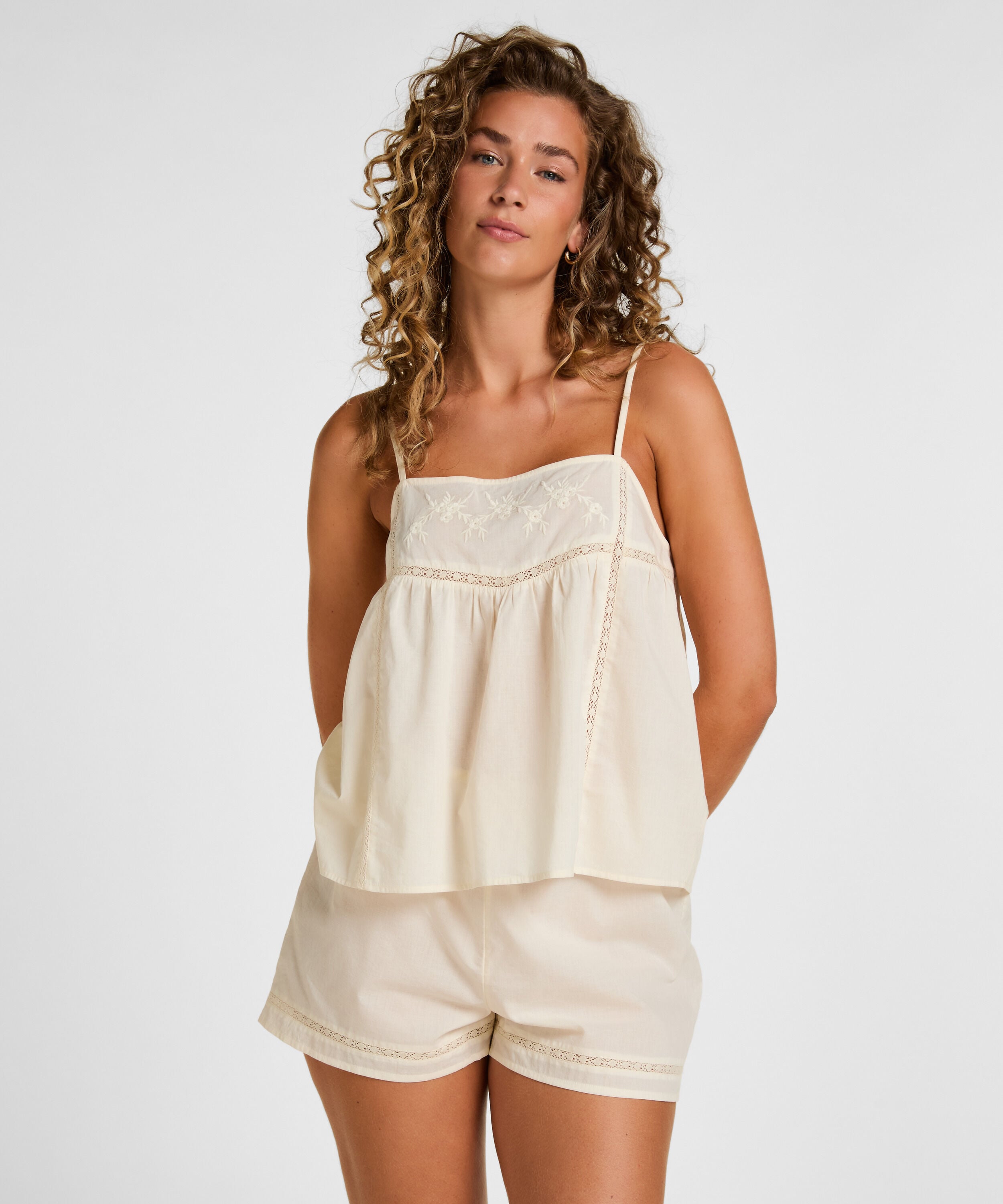 Pyjama Short, Weiß Pyjama Short, Weiß