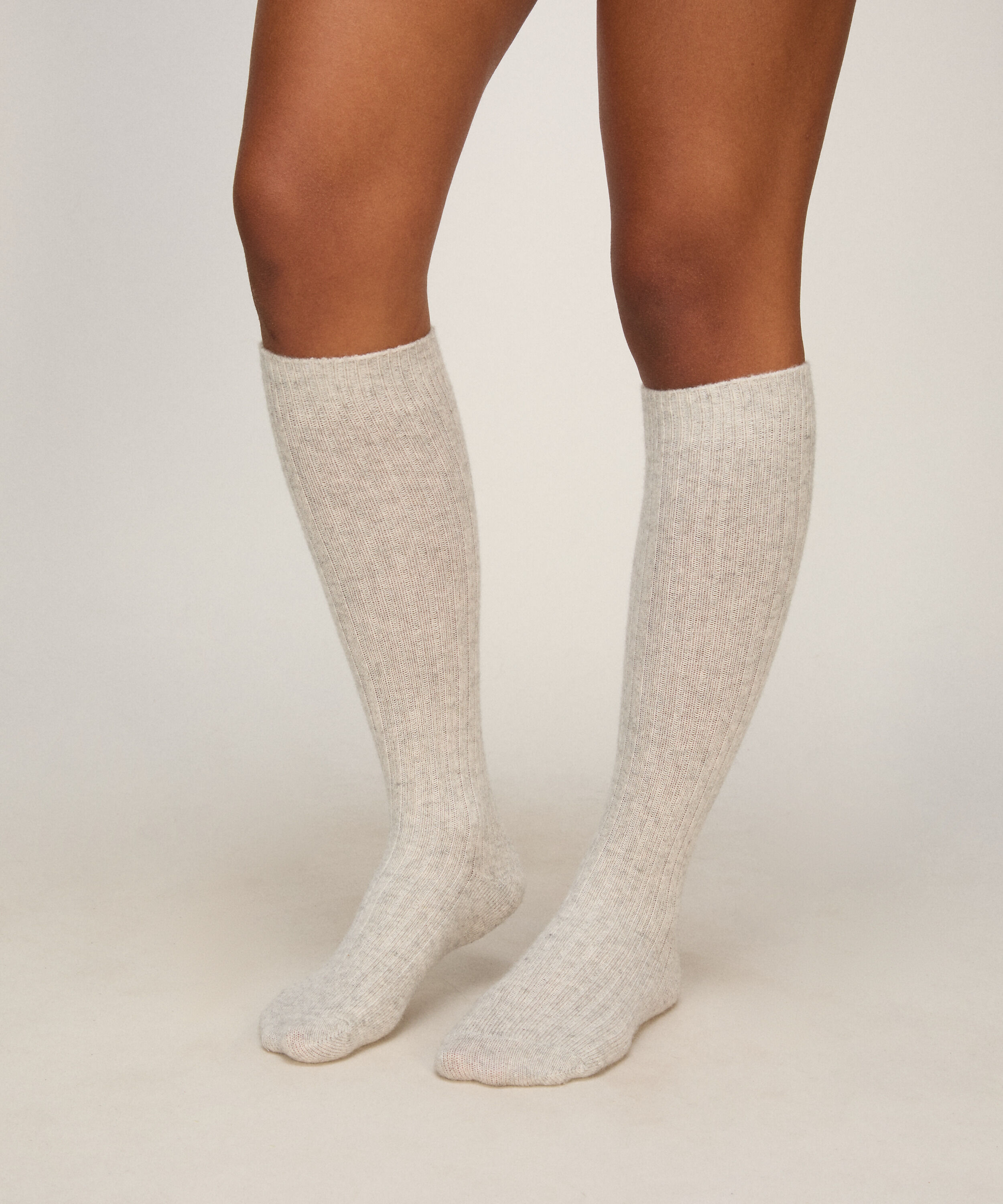 Cashmere Blended Socken, Grau