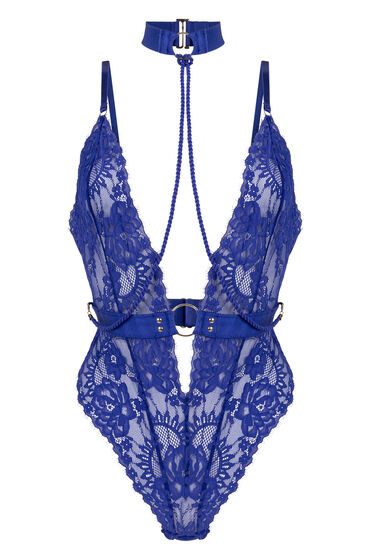 Thumbnail - Hunkemöller Private Body offenem Schritt Brandy Blau