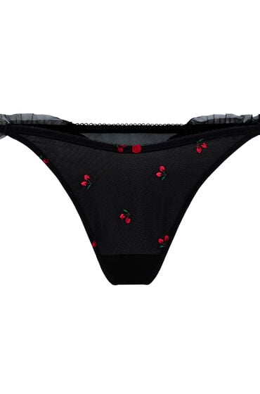 Thumbnail - Hunkemöller Chelsey String mit hohem Beinausschnitt Schwarz