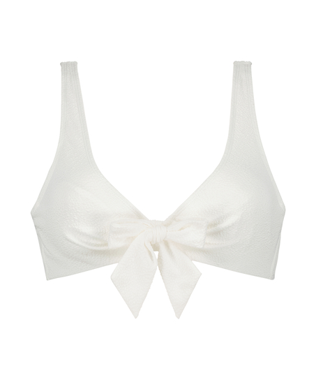 Nicht-vorgeformtes Bügel-Bikini-Top Dune, Weiß