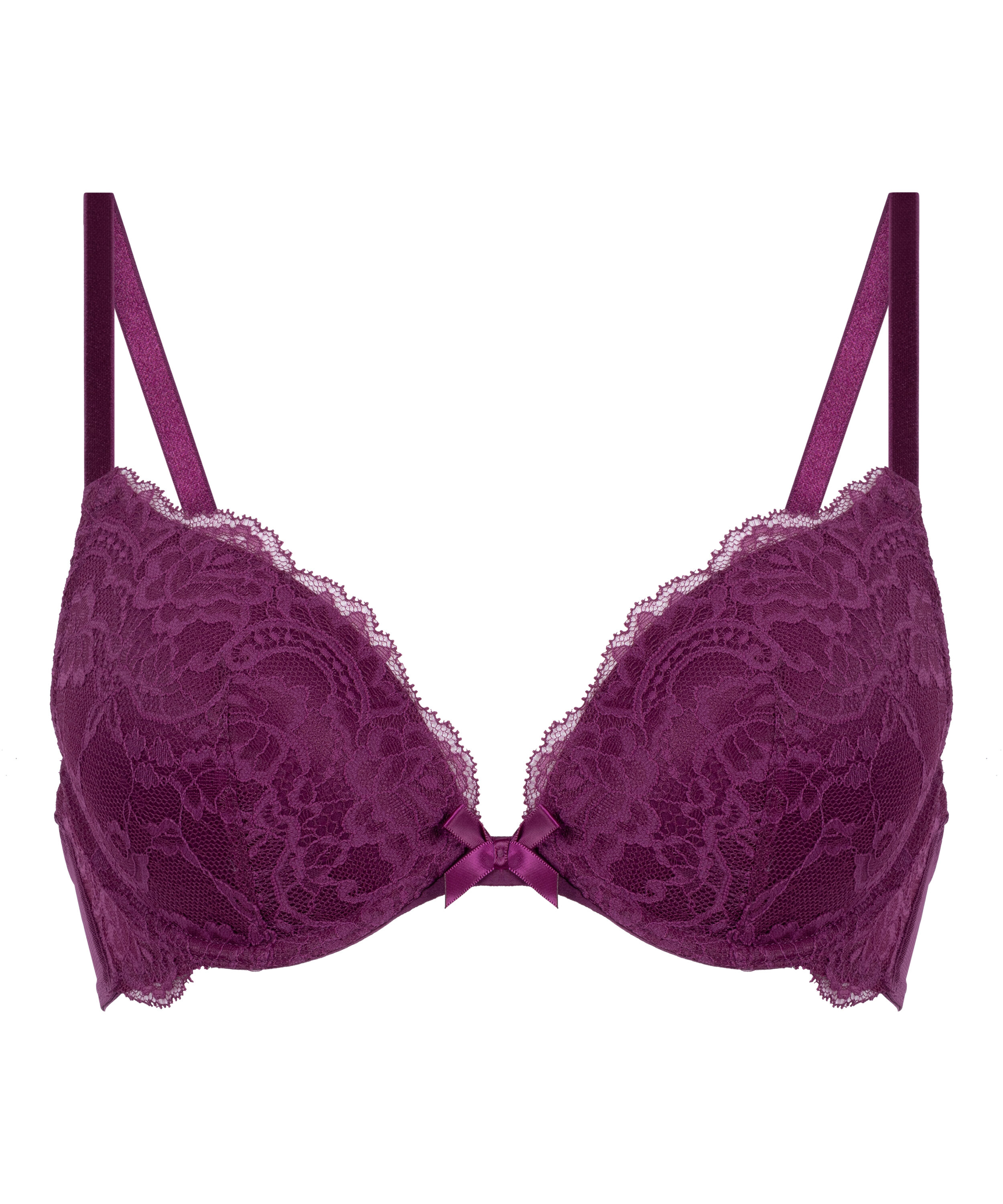 Vorgeformter Push-up-Bügel-BH Teddy, Lila