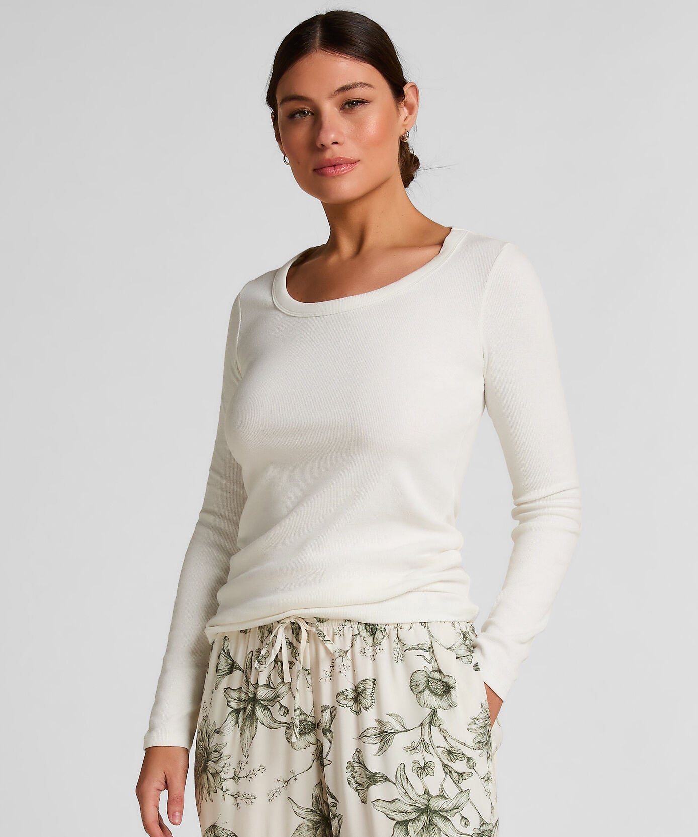 Pyjama-Top Baumwolle, Weiß Pyjama-Top Baumwolle, Weiß