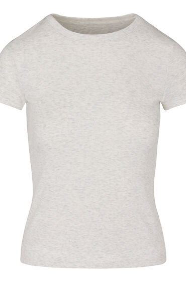 Thumbnail - Hunkemöller Kurzärmeliges Pyjama-Oberteil Grau