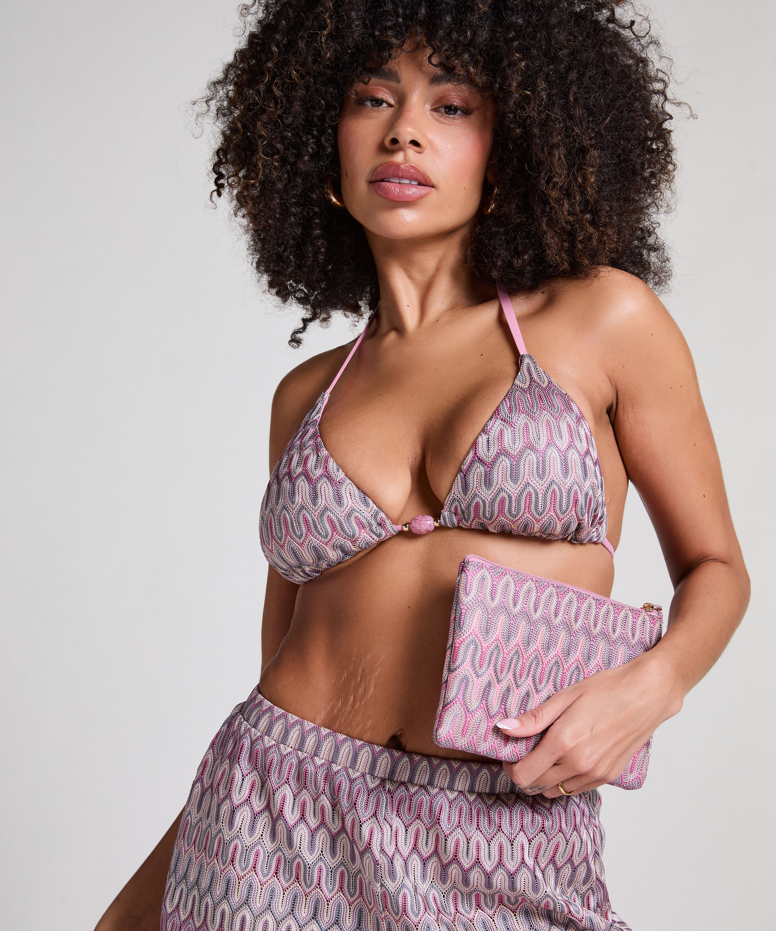Cali Bikini Clutch, Rosa Cali Bikini Clutch, Rosa