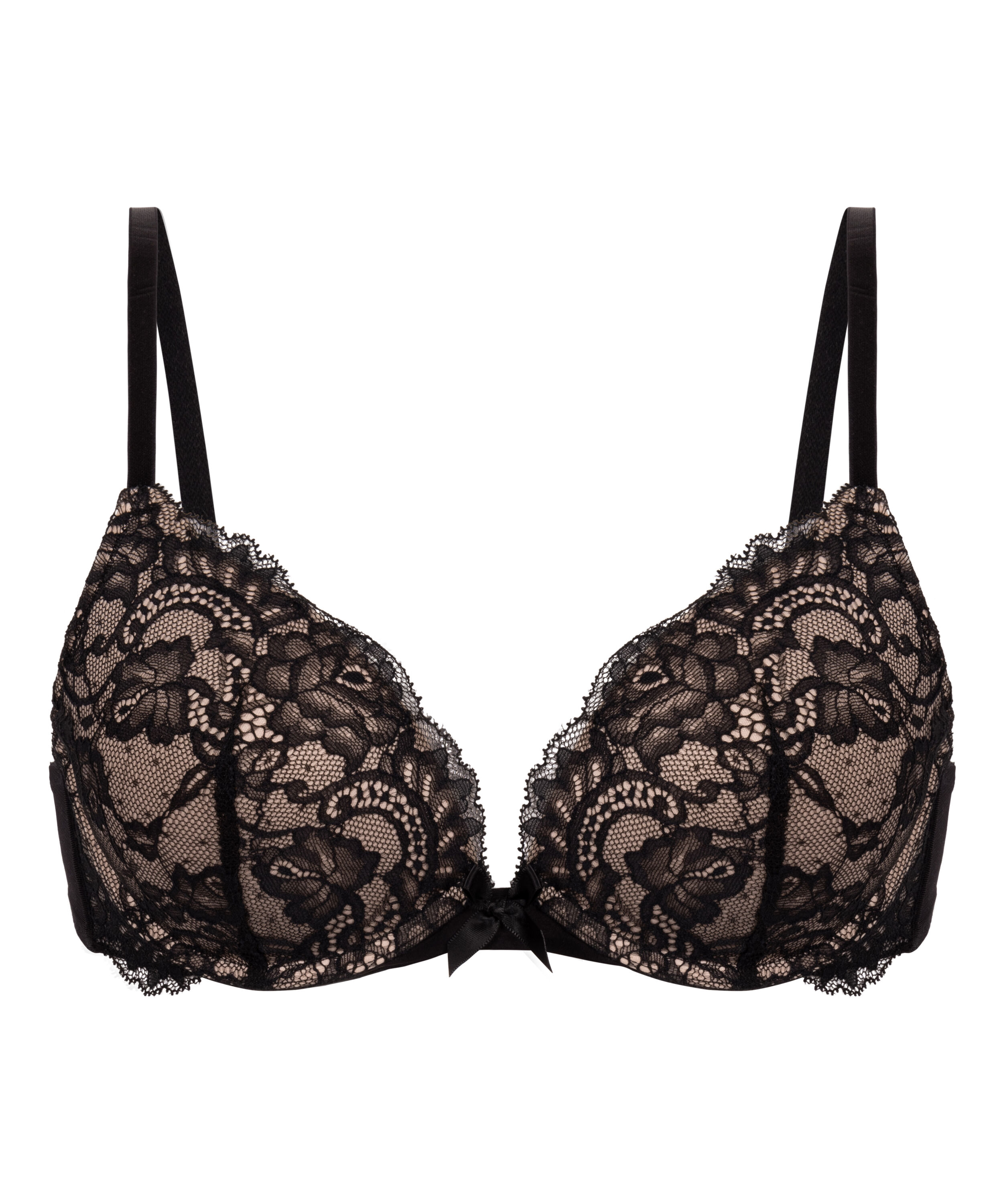 Hunkemöller Push-up BH Bliss – Vorgeformt, Mit Bügel, Spitzendetail & Süßer Schleife