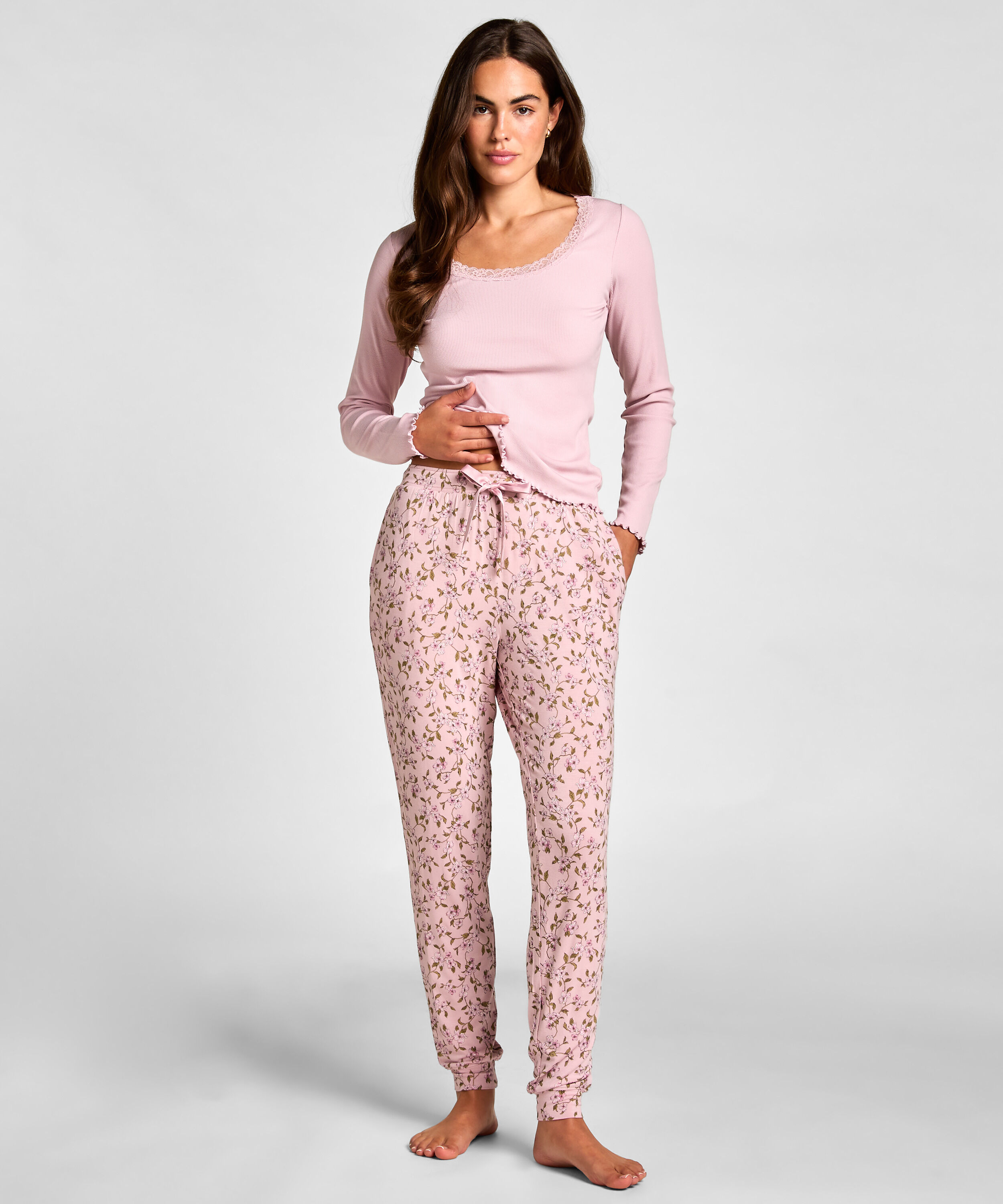 Pyjamahose Jersey, Rosa Pyjamahose Jersey, Rosa