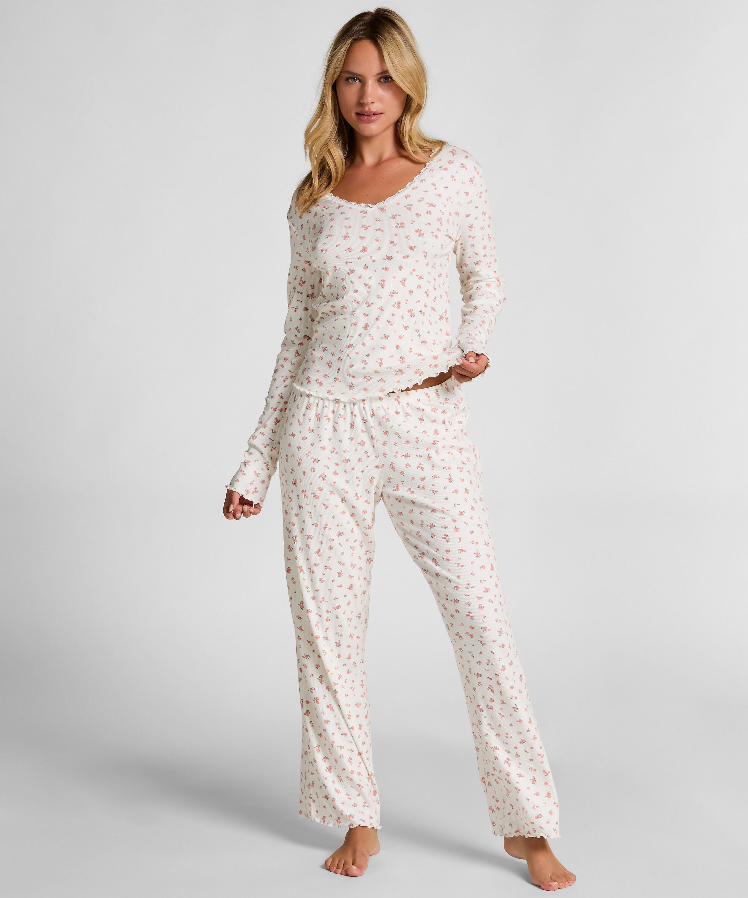 Gerippte Pyjamahose