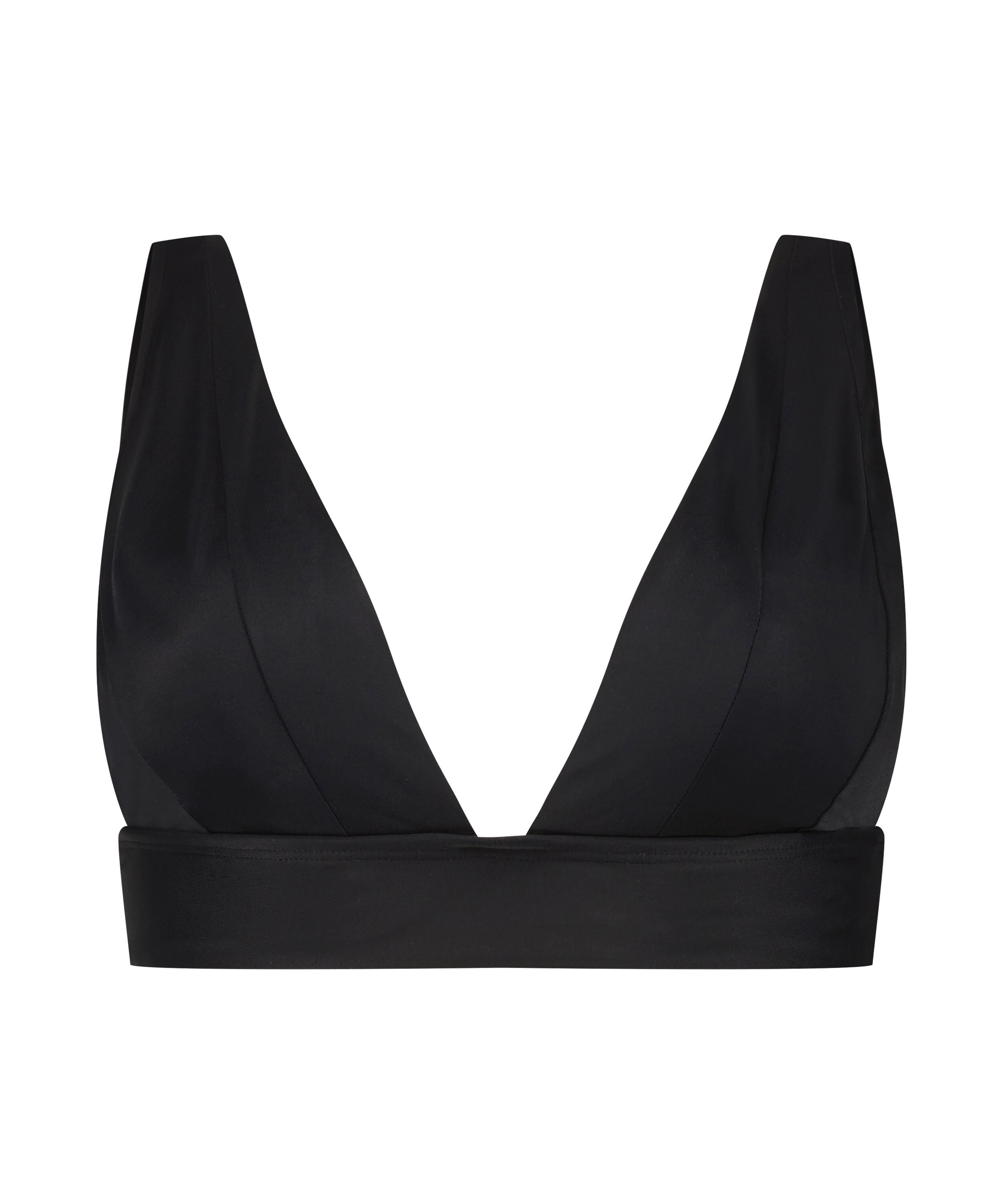 Triangel-Bikini-Top Luxe, Schwarz