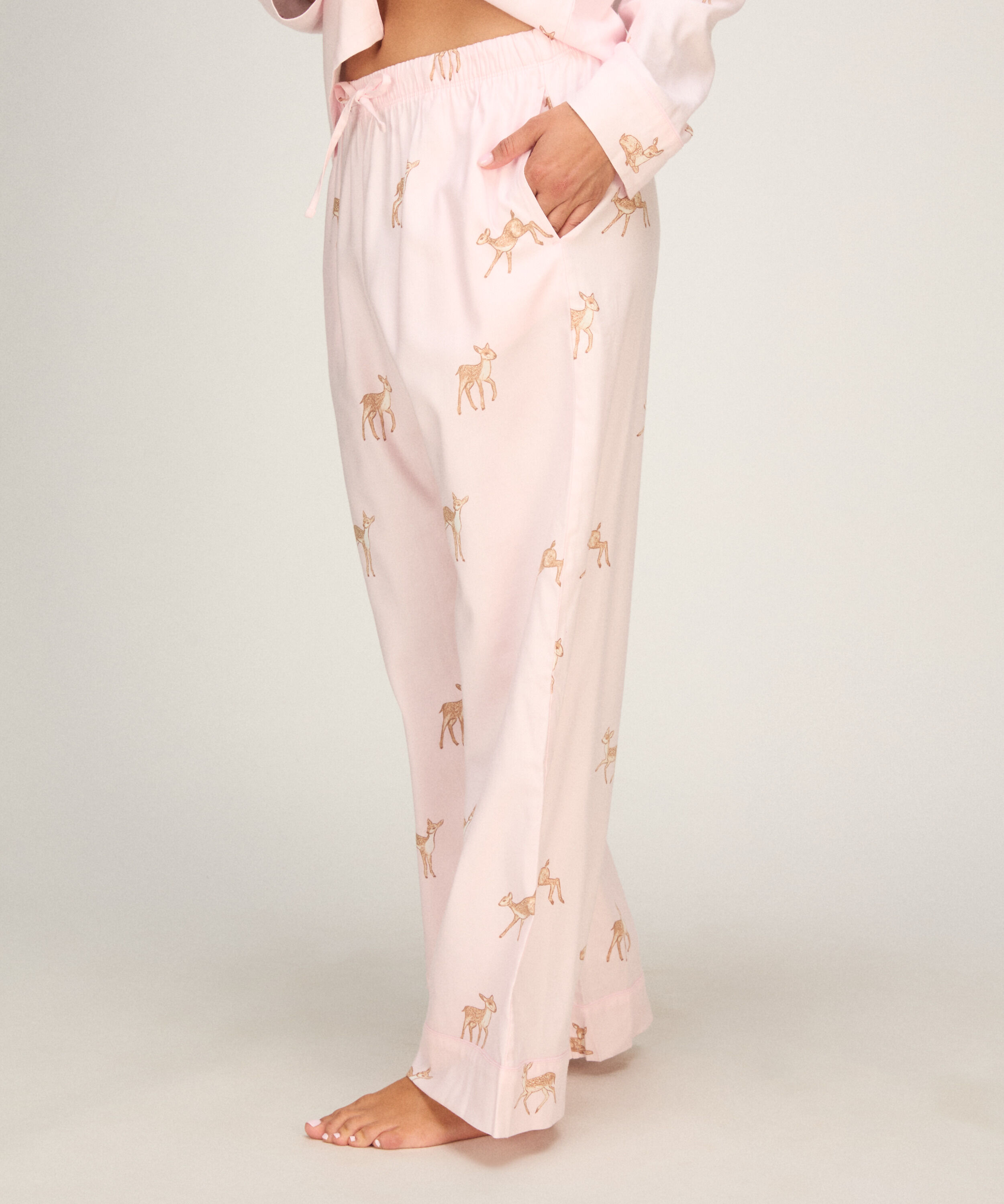 Pant Woven Deer, Rosa