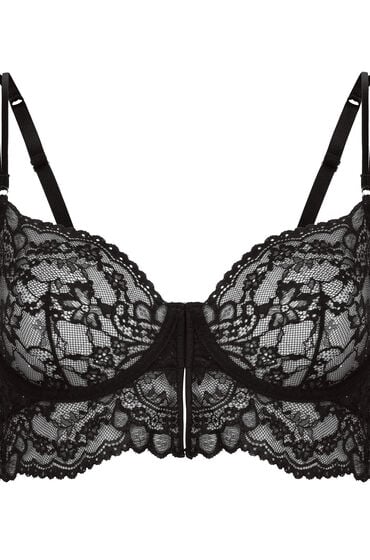 Thumbnail - Hunkemöller Unwattierter Longline-Bügel-BH Sabrina Schwarz
