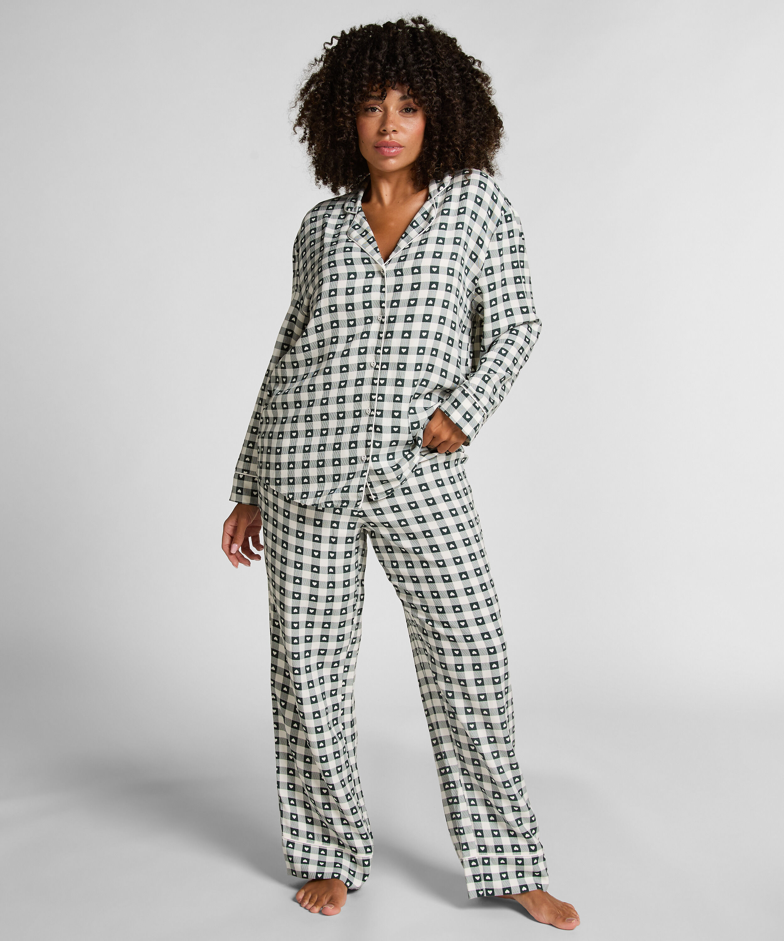Pyjamaset Twill, Grün