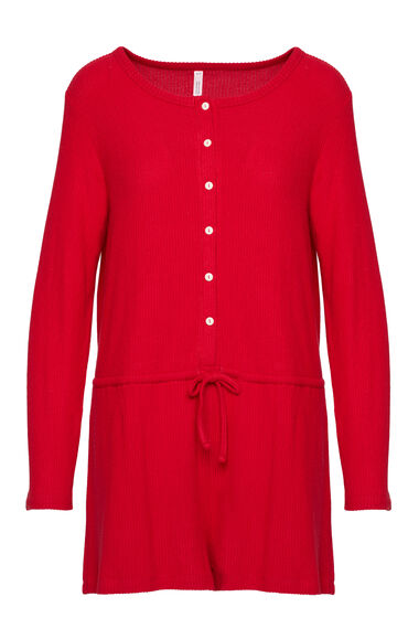 Thumbnail - Hunkemöller Short-Onesie Jersey Rib Rot